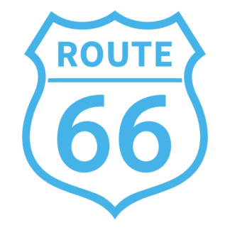 Route 66 Decal (Baby Blue)